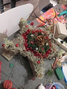 Bloemschikken ster krans kerst IJsselstein