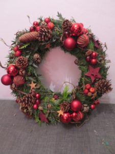 Krans kerst rood rode ballen