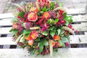 rouwstuk biedermeier rood oranje IJsselstein