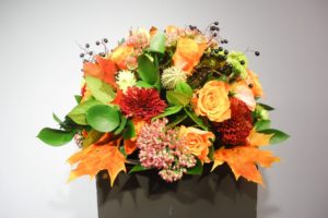 rouwstuk biedermeier herfstkleuren